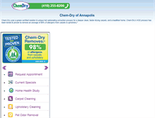 Tablet Screenshot of chemdryannapolis.com